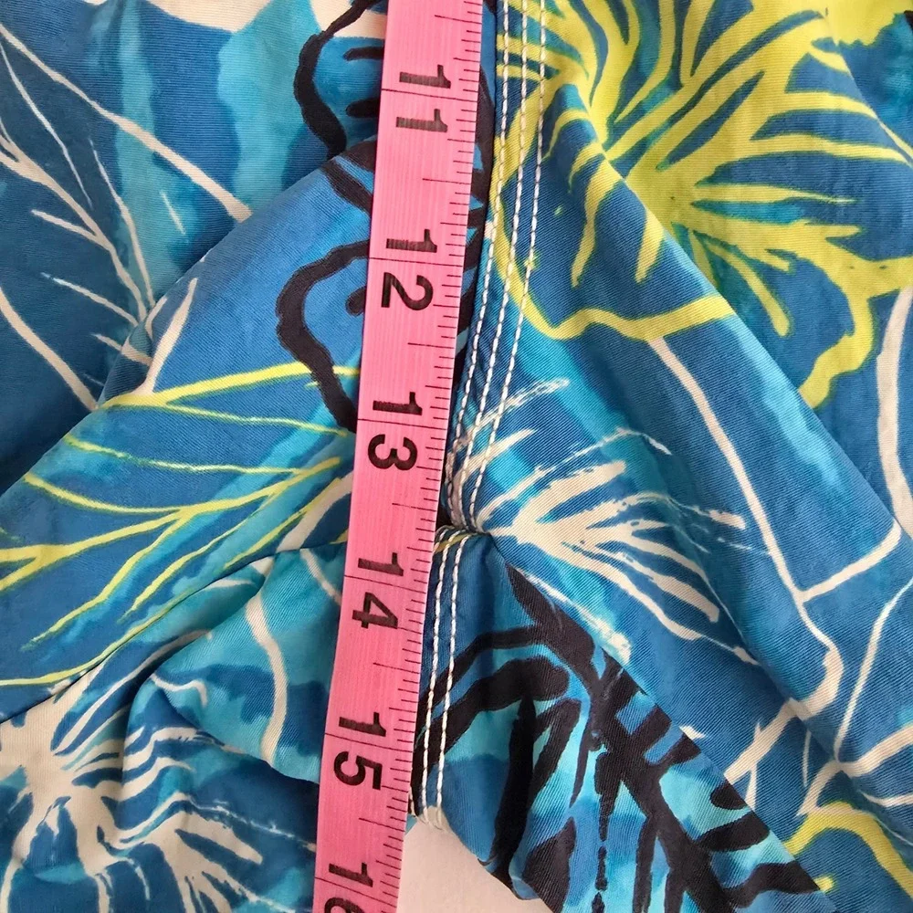Vtg Tommy Bahama Men XL Blue Tropical Floral Mesh Lined Swim Trunks Board Shorts